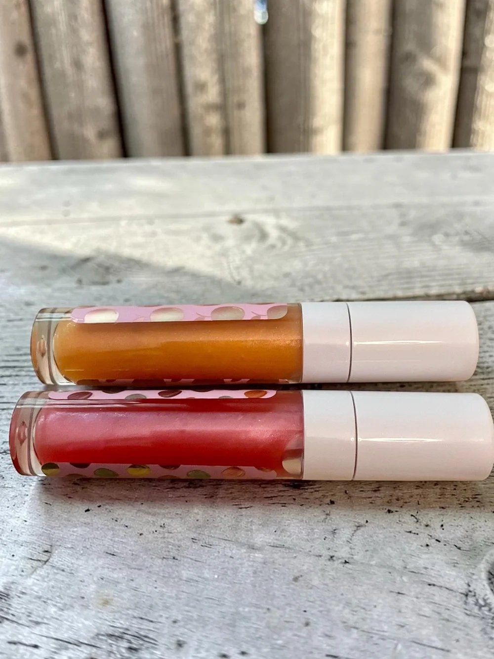Aminnah Peach Nectar Lip Gloss & Macaron Lip Gloss Duo NWT